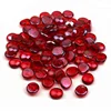 High quality 16mm-17mm Ruby Red Flat Bottom Glass Ball for decor stone