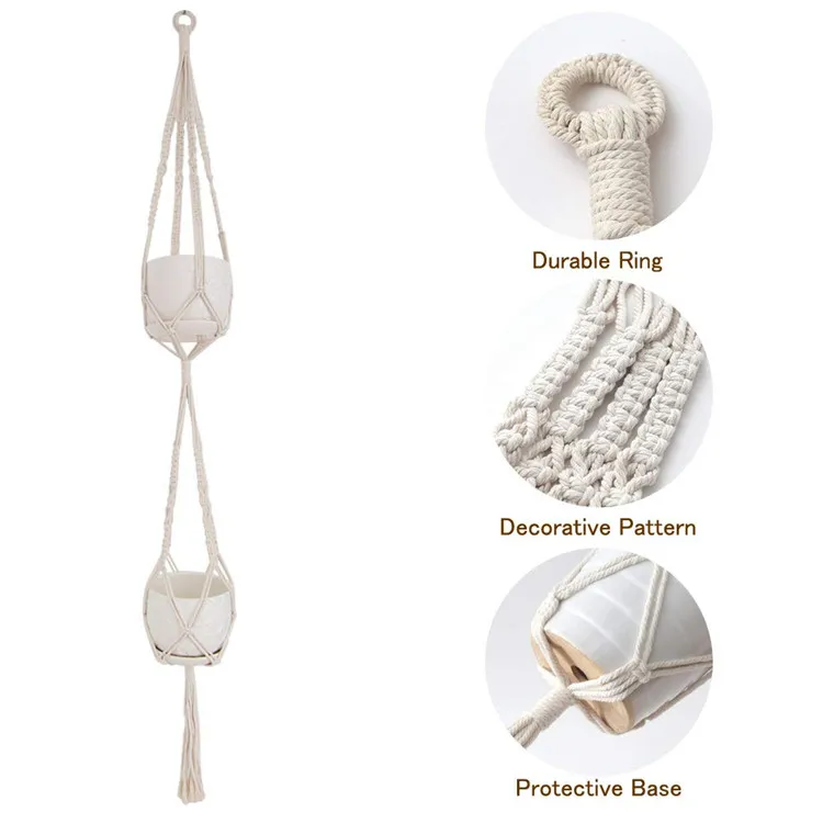 

China manufacturer home decor,cotton plant hanger macrame, Customized