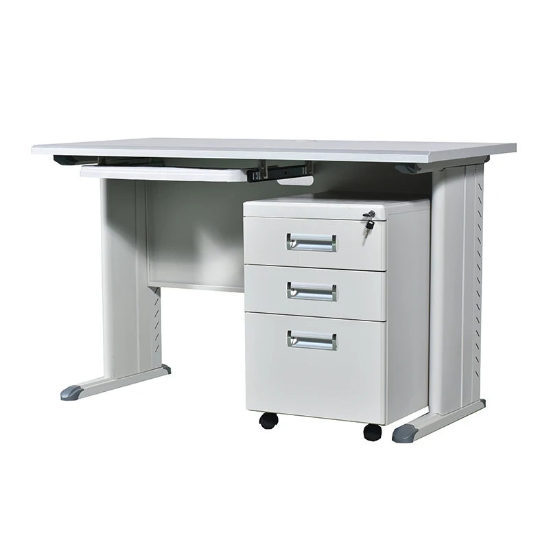  Factory wholesale metal steel modern computer desk with drawers
