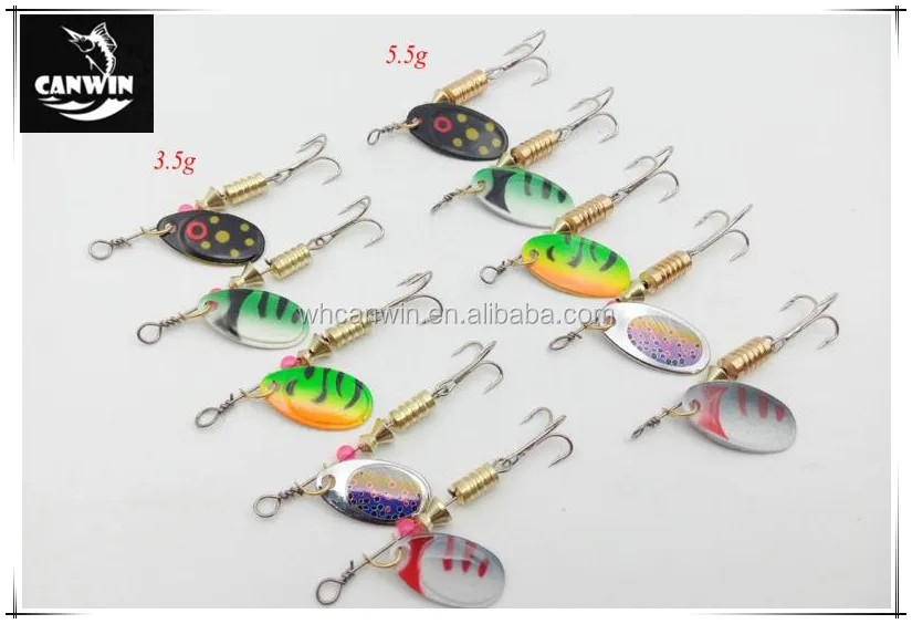 10 pieces per kit Fishing Lure Spinnerbait ,Bass Trout Salmon Hard Metal Spinner baits