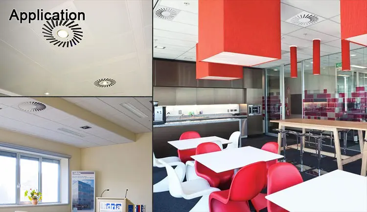 White First-Rate Ventilation Ceiling Swirl Air Diffuser Vairtech