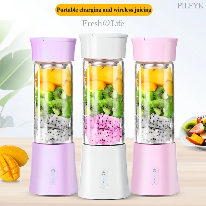 300ML Blender 6 Blades 22000rpm Electric Juicer Cup Kitchen Rechargeable Mini  Blender Food Processor USB Mixer Travel Blender - AliExpress