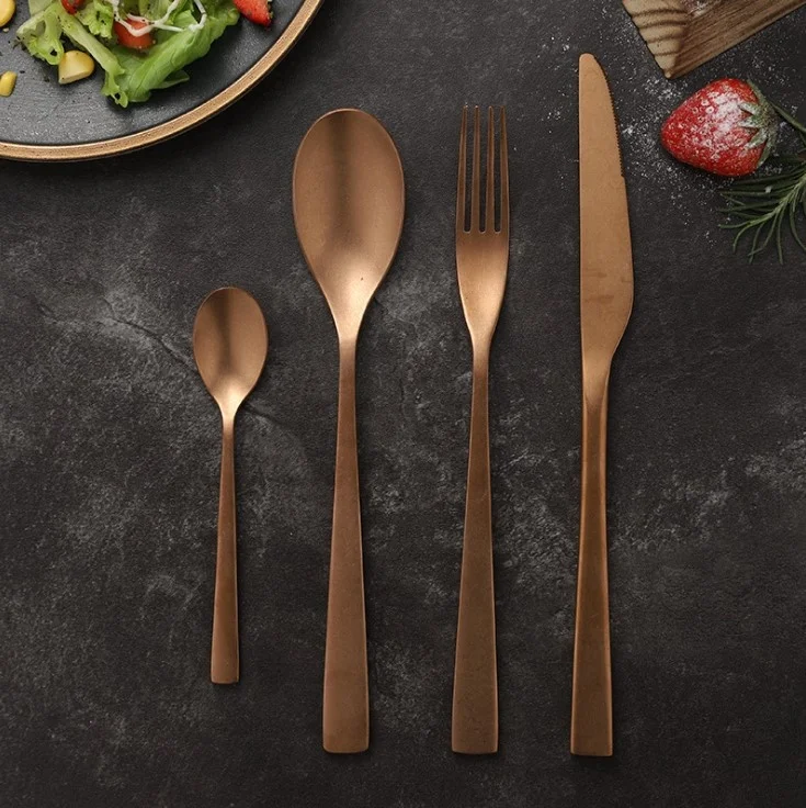 Royal Stainless Steel 304 Dubai Gold Cutlery Vintage Set Silverware