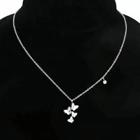 

Ms. Girl 2018 Hot Sale Silver 4 Combined Butterfly Necklace