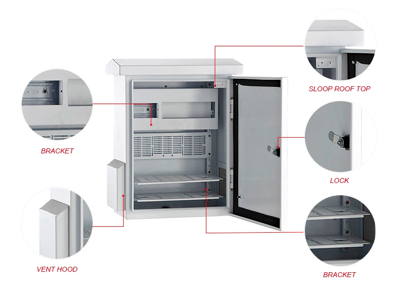 Weatherproof electrical cabinet pole wall mounted distribution box
