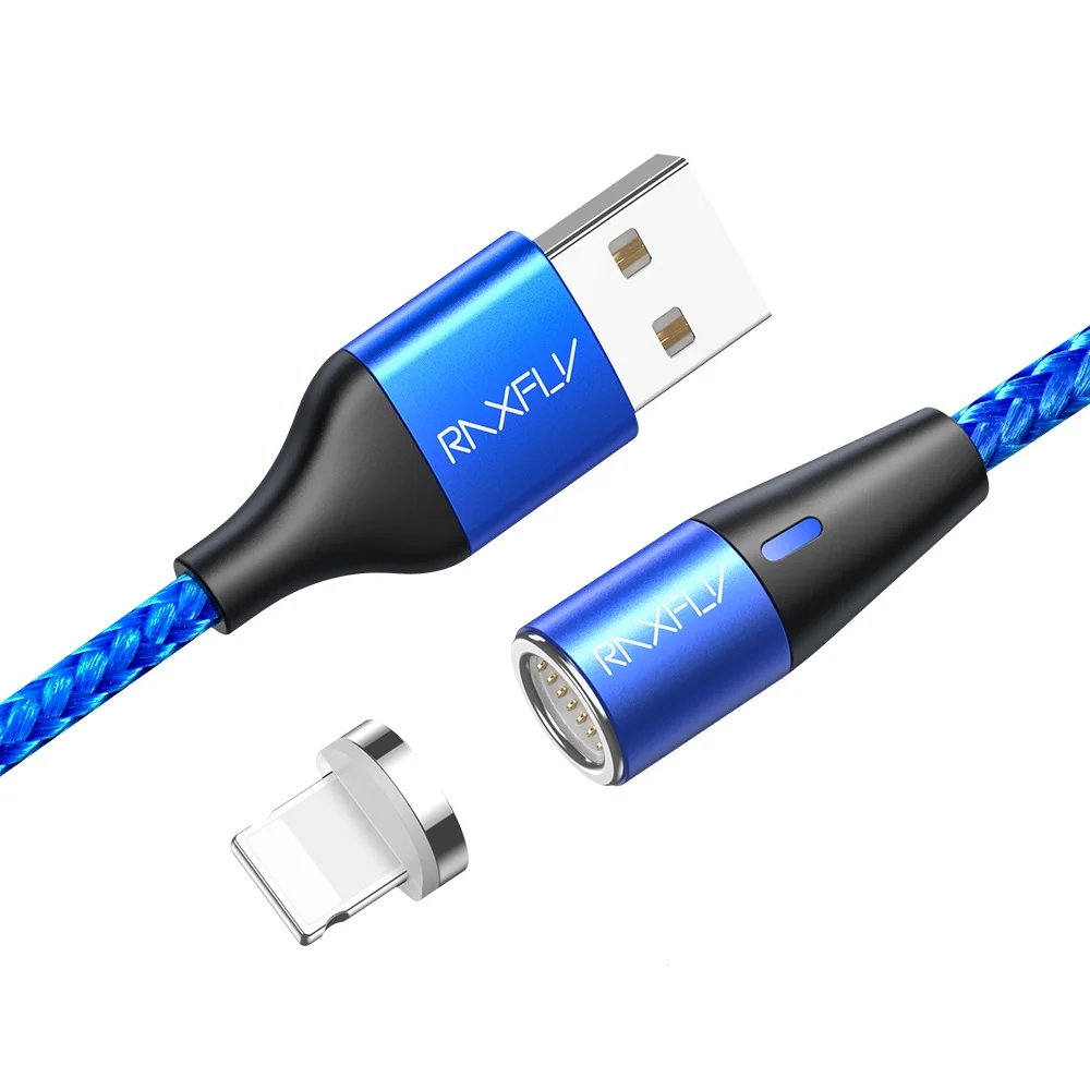 

Free Shipping 1 Sample OK RAXFLY 1M 3A 360 Rotating Type C Micro Usb Charging Magnetic Mobile Phone Charger Data Cable