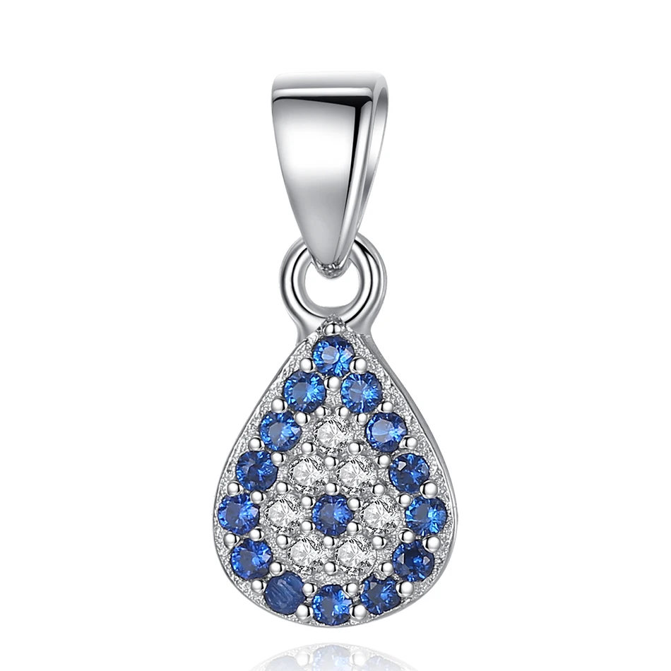 

Genuine 925 Sterling Silver Blue Lucky Eye Pendant Charm fit Original Necklace Bracelet Women Pendant Jewelry Making