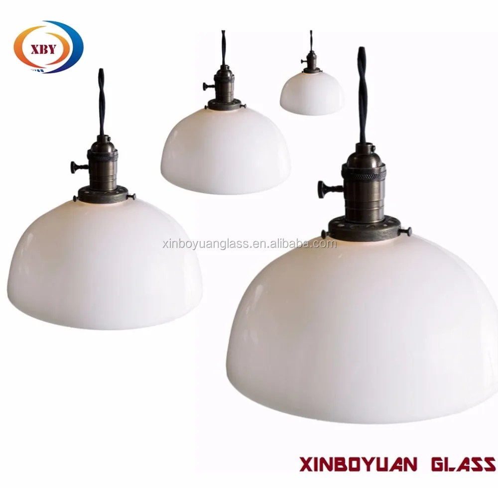 white glass light shade