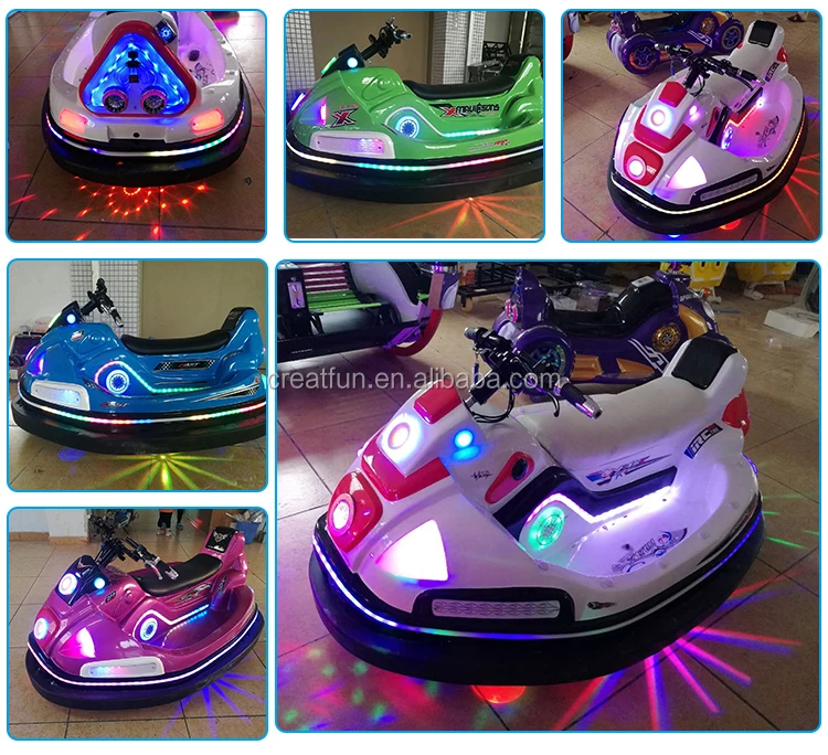 New design colorful light adult outdoor bumper car with mist