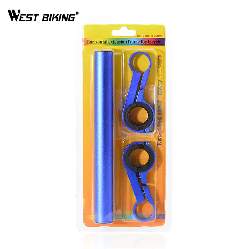 
WEST BIKING Light Phone Holder Handle Bicycle Accessories Bike Frame Double Extension Multifunction Bicycle Handlebar Extender 