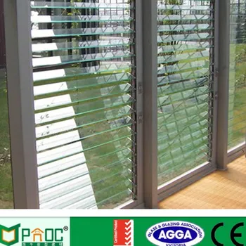 Pnoc031602ls High Quality Aluminium Exterior Glass Shutter Louver