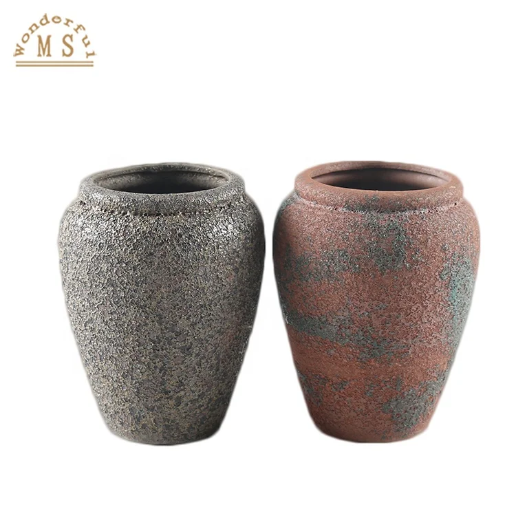 Asian Bonsai Home Rustic Decor Ceramic Flower Vases Antique Urn Pot Vasedecor china style outdoor and indoor decor flower pot