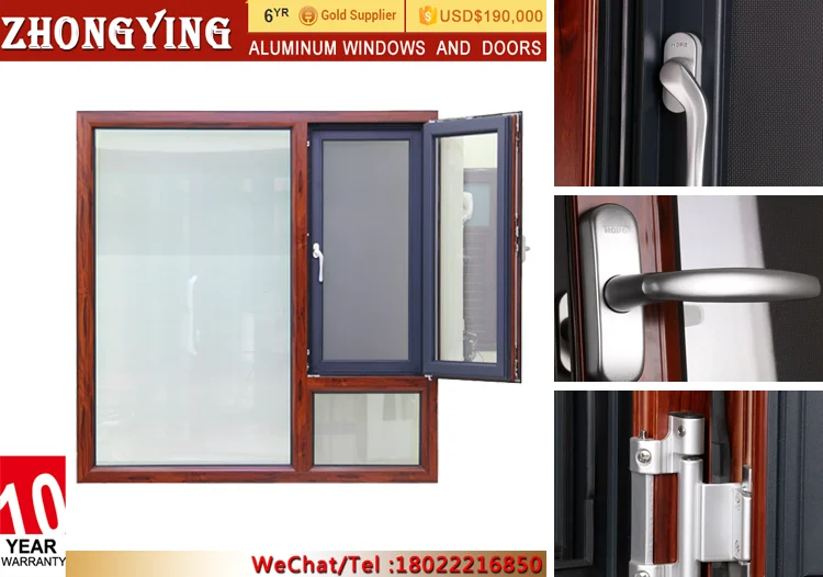 Double Glass Aluminum House Casement Window Grills Design Price,Jalousie Windows In The