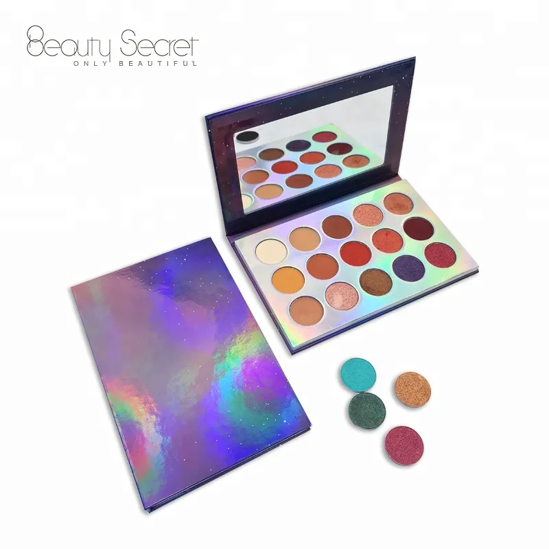 

Cosmetics shimmer high pigmented makeup eye shadow private label magnetic eyeshadow palette, Multicolor