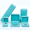 Wholesale luxury blue velvet jewellery packaging for wedding ring