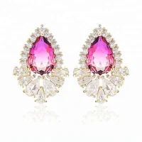 

Fine Oval Tourmaline Studs Earrings Romantic Pink Tourmaline Wedding Earrings