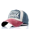 Washed Distressed Cotton Baseball Caps Dad Casquette Women Snapback Caps Bone Hats For Men Fashion Vintage Motor Racing Team Log