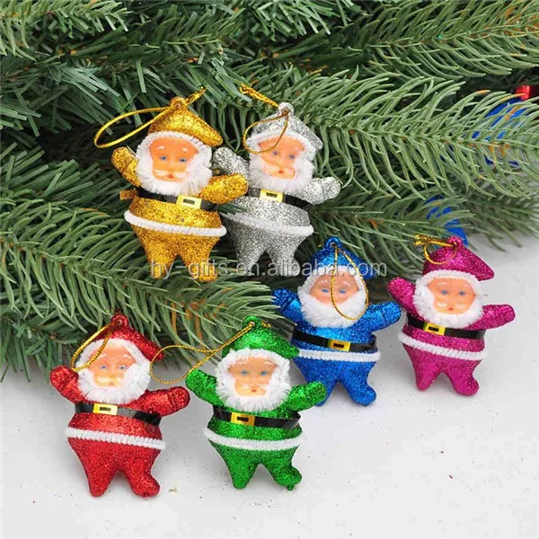 Christmas Tree Decoration Item Hanging Colored Santa Claus Doll