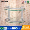 KD-L5622 wall mounted acrylic bathroom shelf wall mounted dual tier glass bath shelf bathroom metal corner shelf