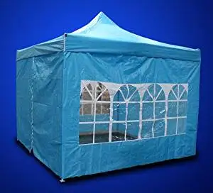 New MTN Gearsmith Heavy Duty Ez Canopy Pop up Tent Canopy Shade 10 X 10' Gazebo with 4 Walls. (Skyblue)