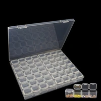 

56 Slots Nail Art Storage Box Transparent Display Case Organizer Holder For Nail Art Rhinestone Tool Beads