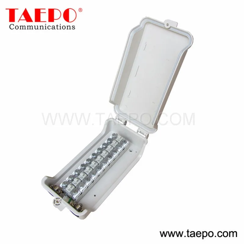 Outdoor 10 Pair Telephone Terminal Box For Stub Module With Over