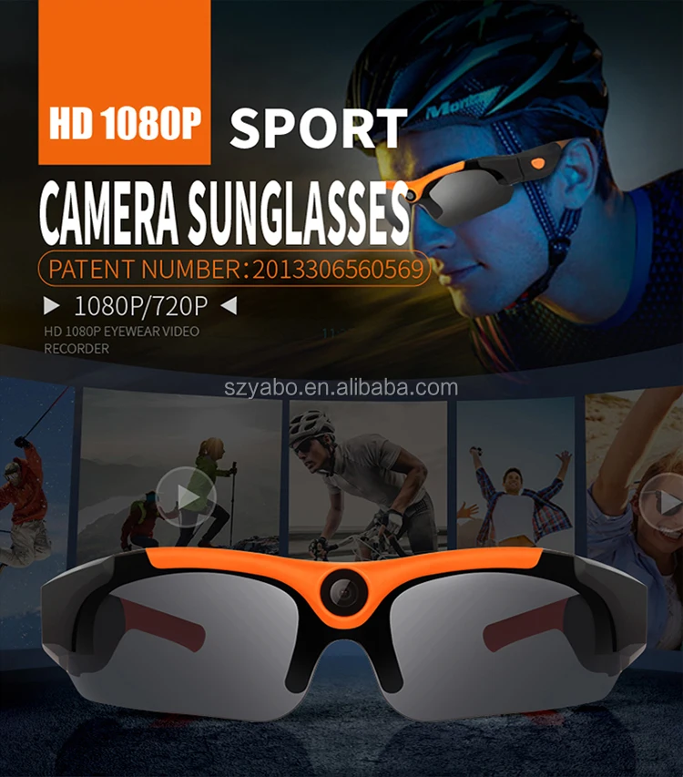 China Manufacturer Full HD 1080P HD DVR Sports Camera Sunglasses With Video Recording Audio Recording Photographic