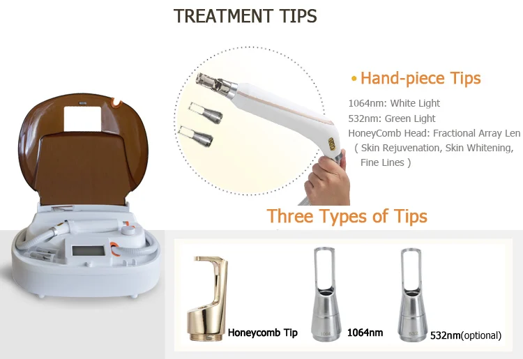 Portable nd yag tattoo removal machine with yag laser deep face cleaning