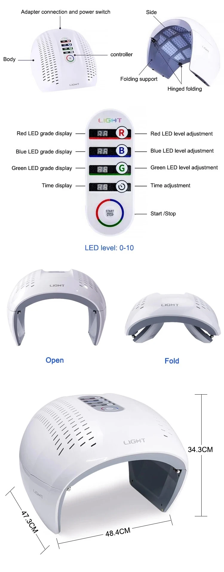 Hot sell PDT LED light therapy machine