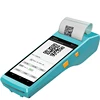 5.5 inch touch screen android pos handheld terminal pda with built-in mobile printer