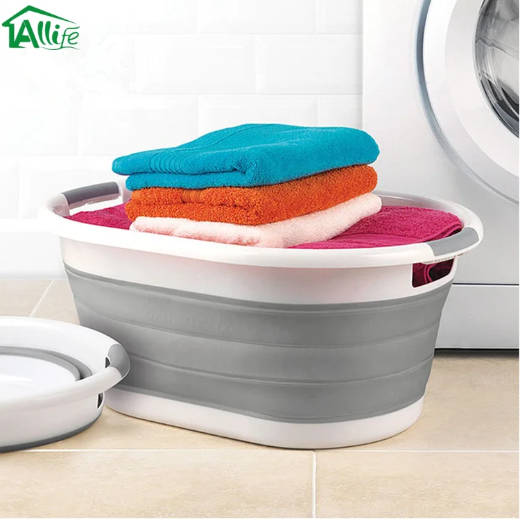 Collapsible Plastic Foldable Washing Bin Storage Box/pet Bath Tub