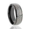 New Formula Tungsten Ring Rounded Top China Great Wall Ring from SZ