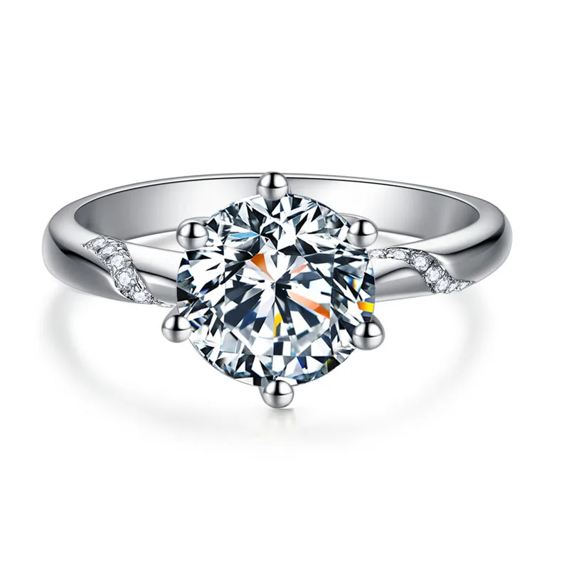 

1 carat D color White gold moissanite diamond rings for women, N/a