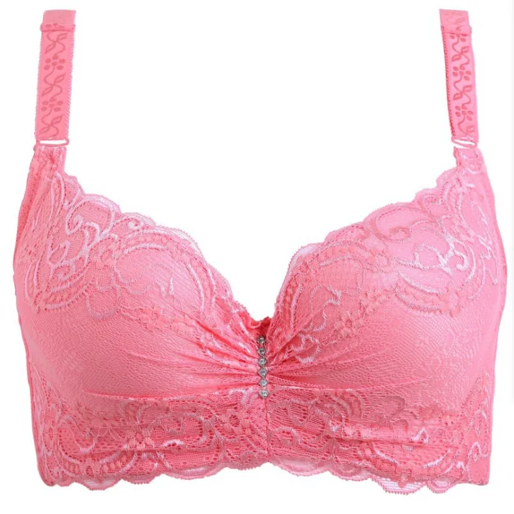 Ladies Lace Push Up Bra Plus Size Nice Lingeries 3/4 Bra Cup Inner Wear ...