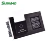 Metal Material Brushed RF Card Switch, Luxury Hotel Bedside 1-5 Panels Connected Option Wall Electrical Outlet