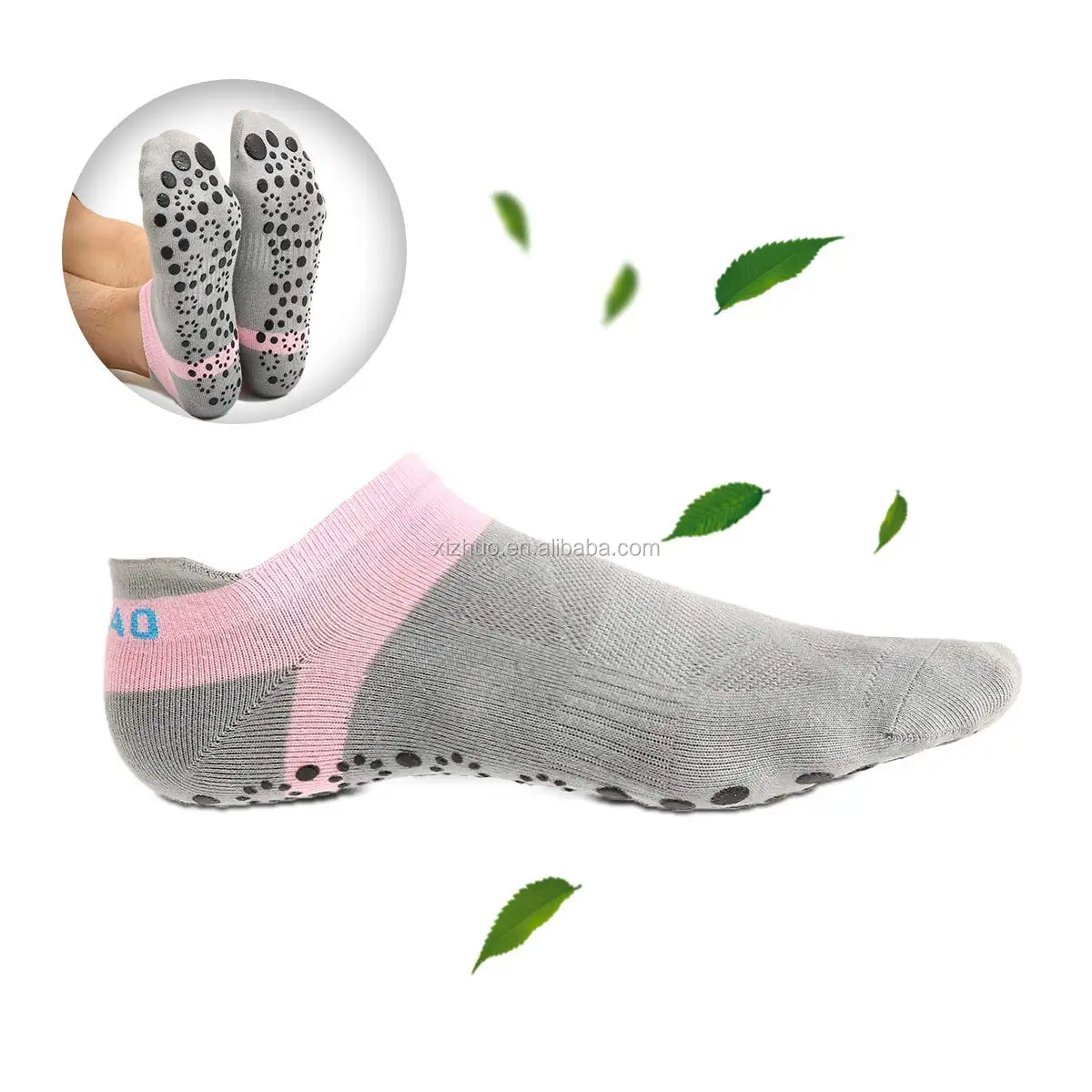 Custom Logo Anti Slip Pilates Ballet Yoga Socks Barre Ballet Grip Socks