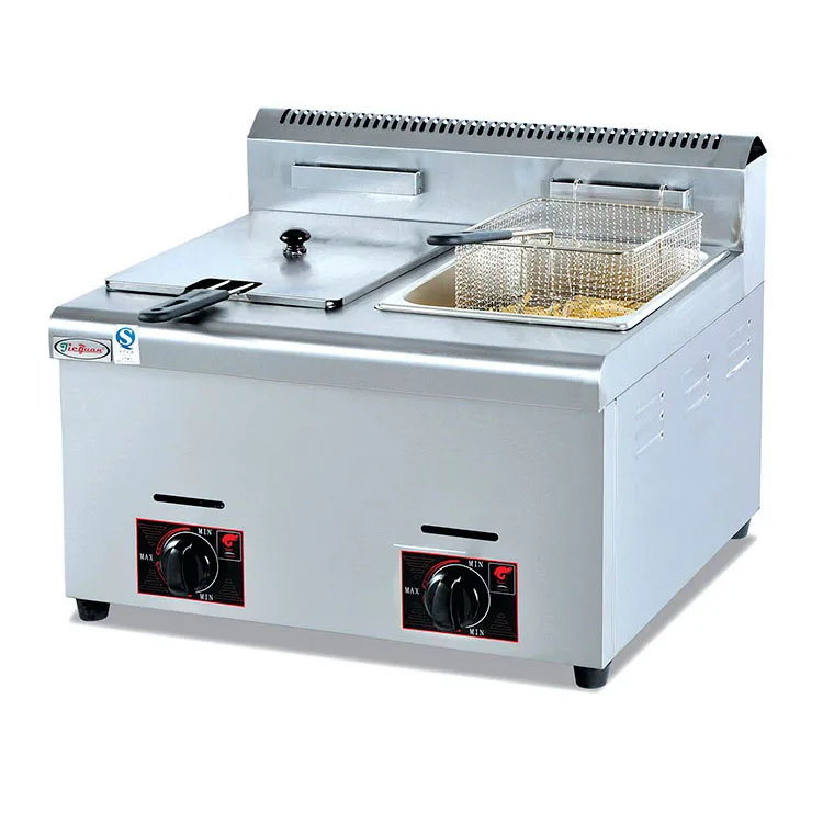 14l Counter Top Gas Deep Fryer With Thermostat Gf71a Buy Countertop