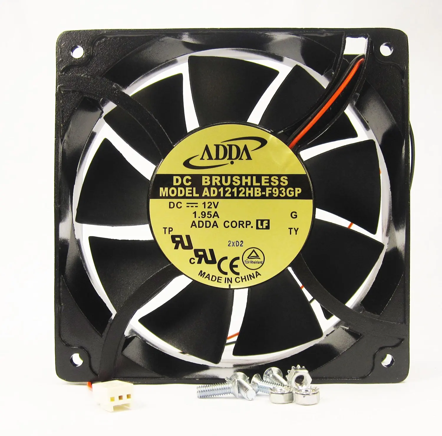 Adda 120mm x 38mm New Case Fan 12V DC 200CFM Waterproof to IP55 Ball Bearing 2 Pin
