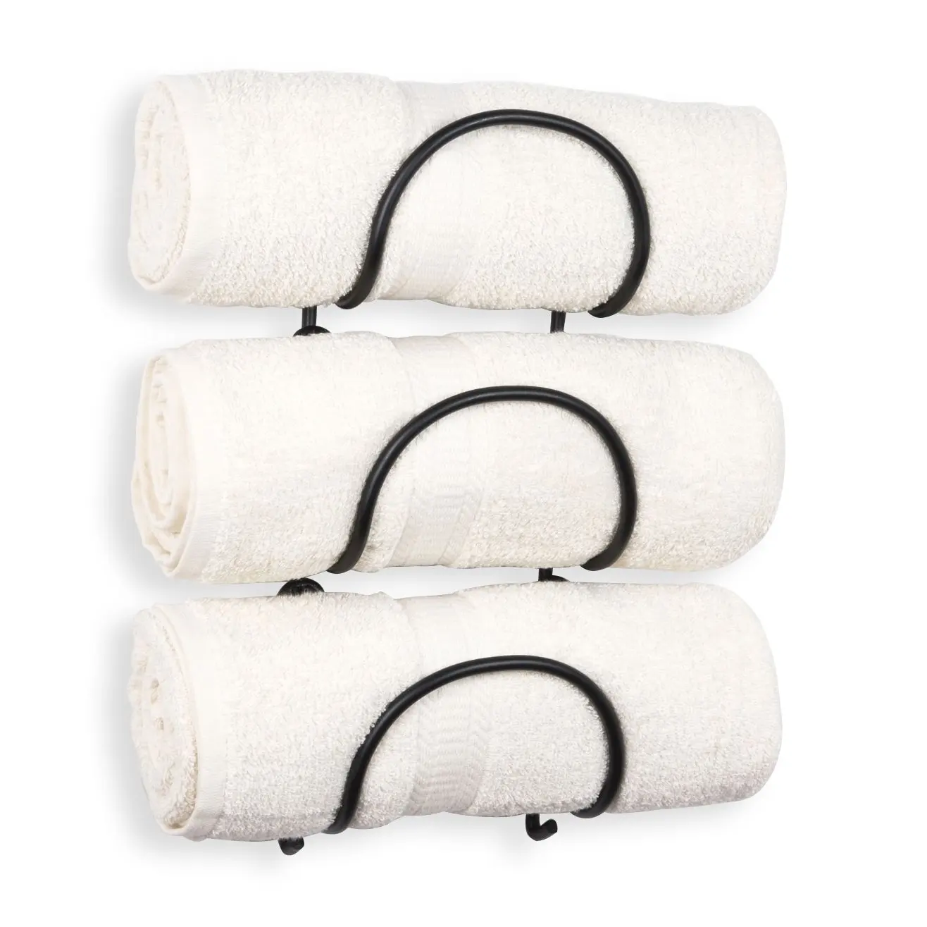 Large Adirondack Towel Rack Hanging Black Wrought Iron