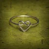 Fashion Simple Style Female Infinity Heart Ring Vintage 925 Silver Party Jewelry Retro Wedding Rings For Women