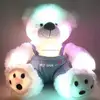 colorful shining led light Teddy bear toys /Colorful Change plush bear