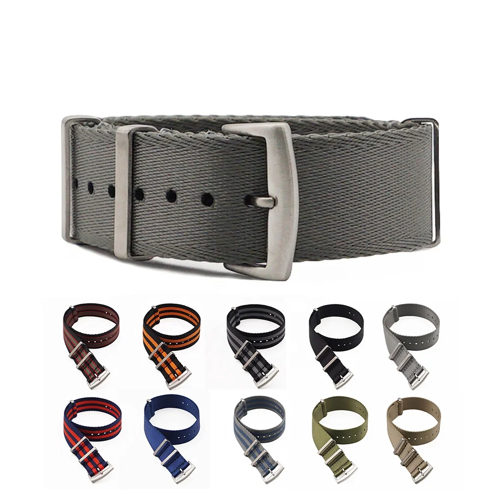 

JUELONG 20mm 22mm Gray High-grade Seatbelt Nylon Nato Watch Band, Color chart /custom