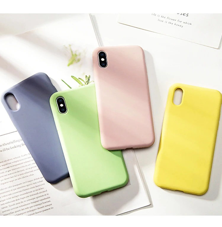 

Wholesale anti-fouling high quality colorful liquid silicone feel tpu mobile phone full cover back case for huawei p20 lite