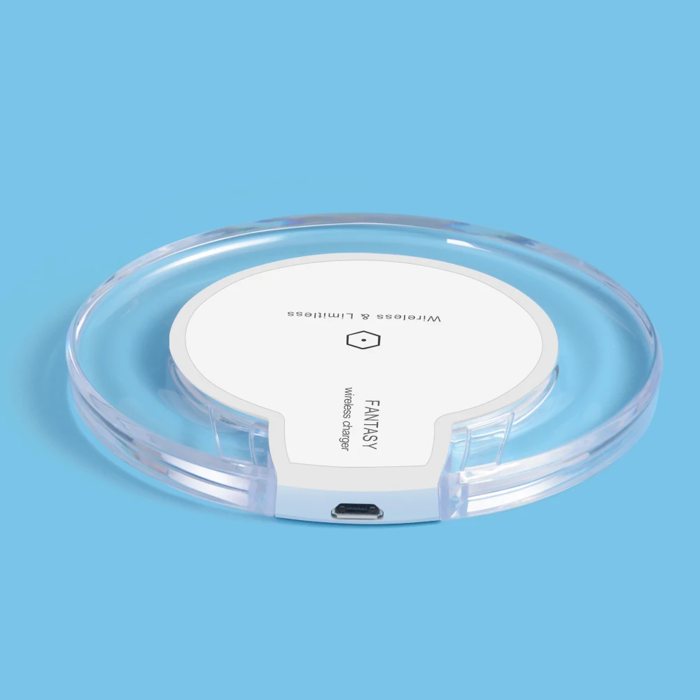 Fast Delivery Universal Crystal Qi Wireless Charger for IPHONE 8 IPHONE X Samsung