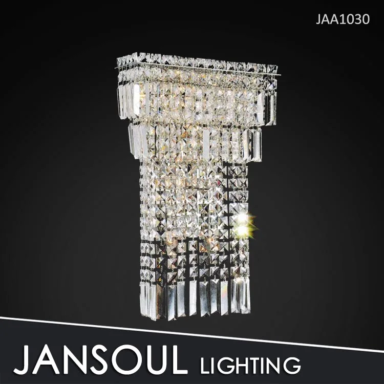 Pure crystal bathroom corded light wall sconce