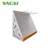 Cheap custom paper display box for socks with metal pegs, cardboard display stand