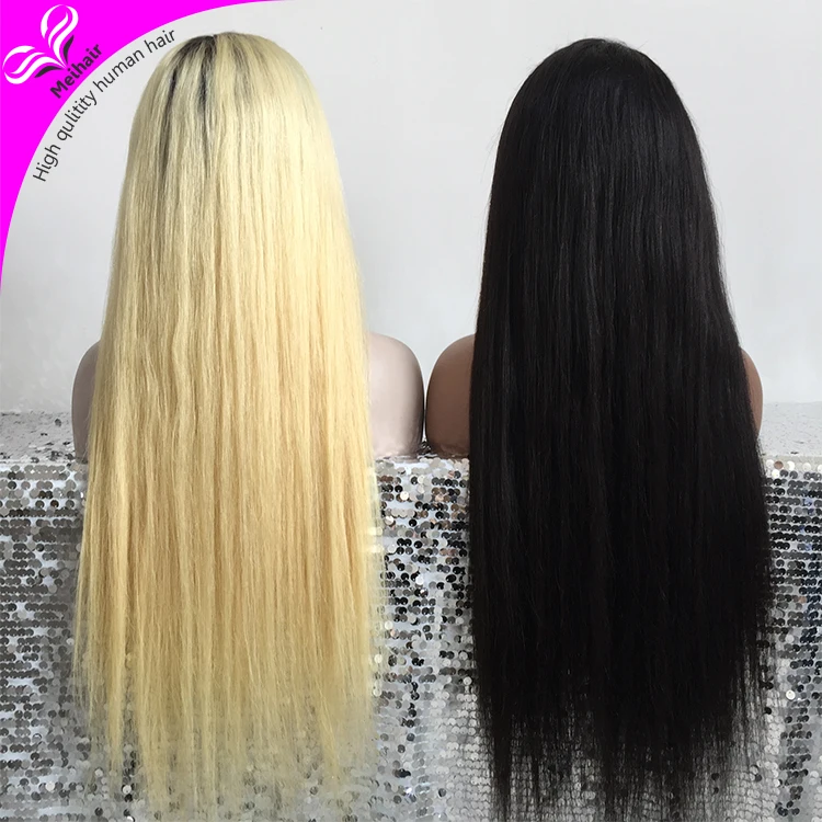 

Qingdao Wholesale vendors High quality unprocessed 100% Raw Virgin Human Hair Brazilian Full Lace Wig with natural hairline