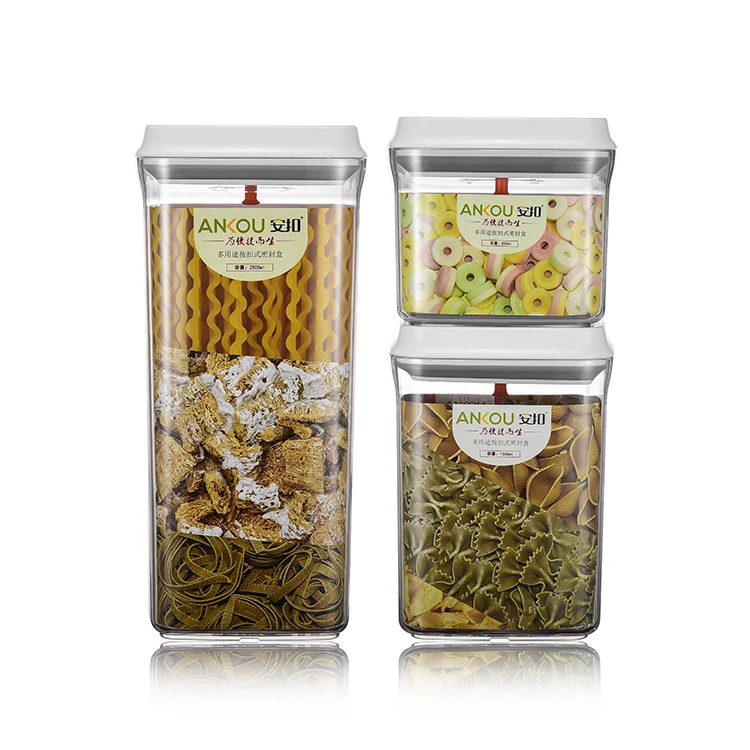 

5-Piece Stackable Plastic Airtight Food Storage Containers Sets