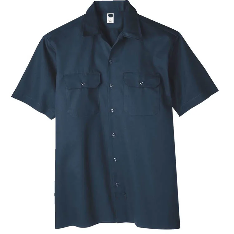Work Shirt Men Uniform Shirts Customized Logo Men's Industrial Short ...