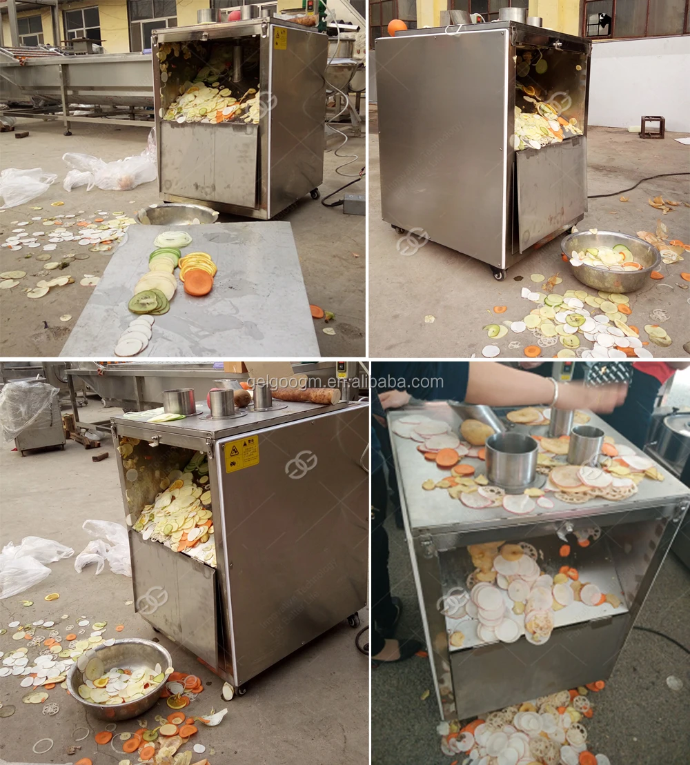 Stainless Steel Automatic Chipping Equipment Fruit Plantain Slicer Potato Banana Chips Cutting Machinery Cassava Slicing Machine